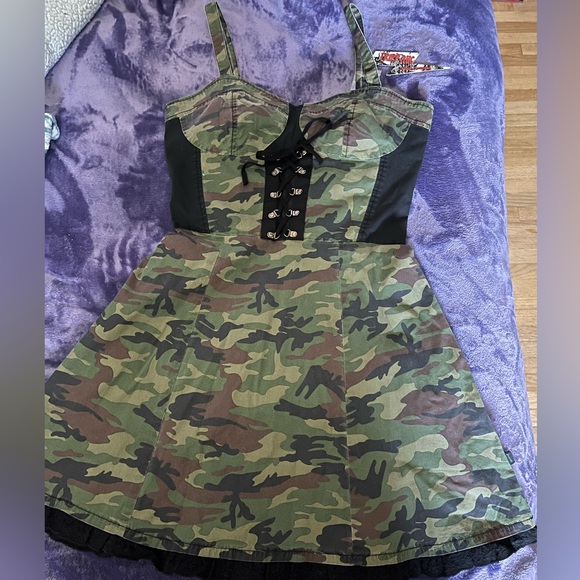 Adorable camo mini sundress SM - Picture 1 of 6